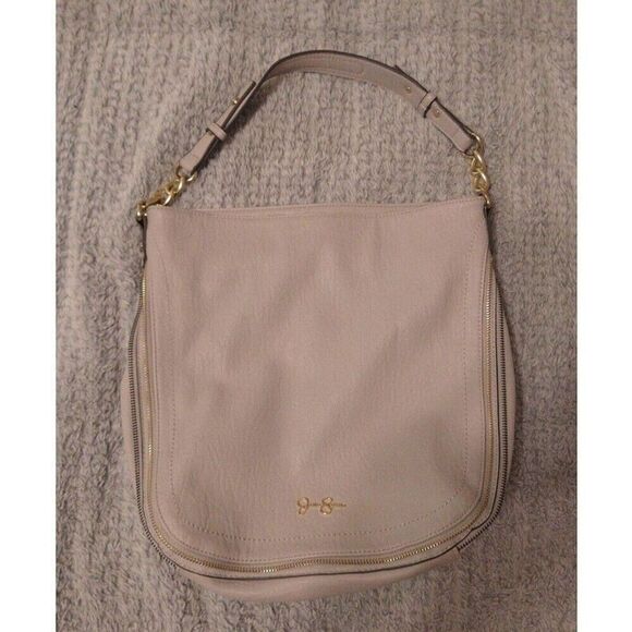 Jessica Simpson Hobo Bag Gray Boho Hippie Classic - Picture 1 of 8